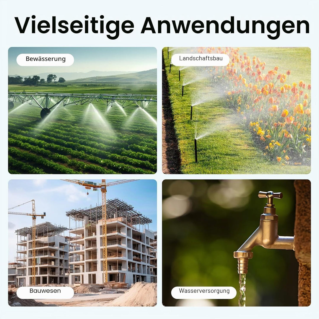 2 Zoll Tiefbrunnenpumpe 1000 L/H, 0.37KW Brunnenpumpe Tauchpumpe Mit Druckschalter Edelstahl Rohrpum