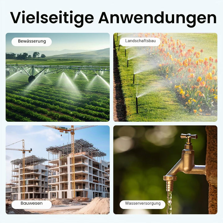 2 Zoll Tiefbrunnenpumpe 1000 L/H, 0.37KW Brunnenpumpe Tauchpumpe Mit Druckschalter Edelstahl Rohrpum