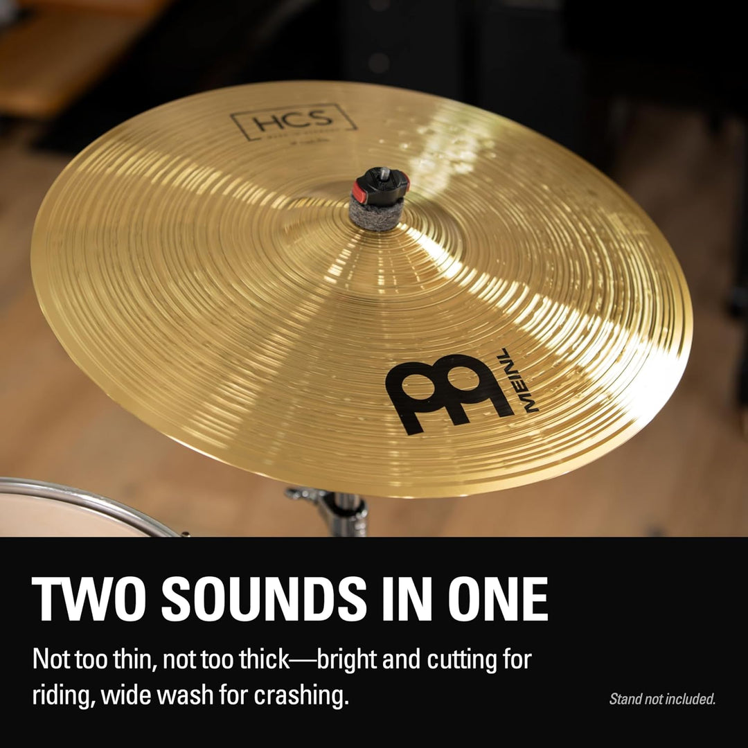 Meinl Cymbals HCS Crash-Ride 18 Zoll (Video) Schlagzeug Becken (45,72cm) Messing, Traditionelles Fin