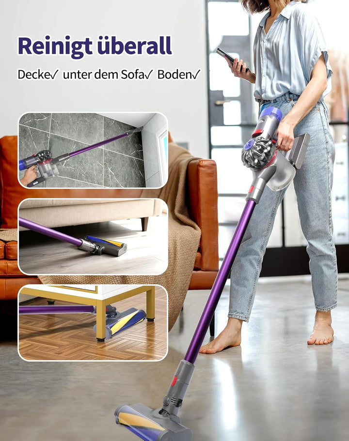 Verlängerungsrohr für Dyson V11 V15 V10 V8 V7 Rohr kompaibel mit 967477-01 bis 09 Saugrohr geeignet