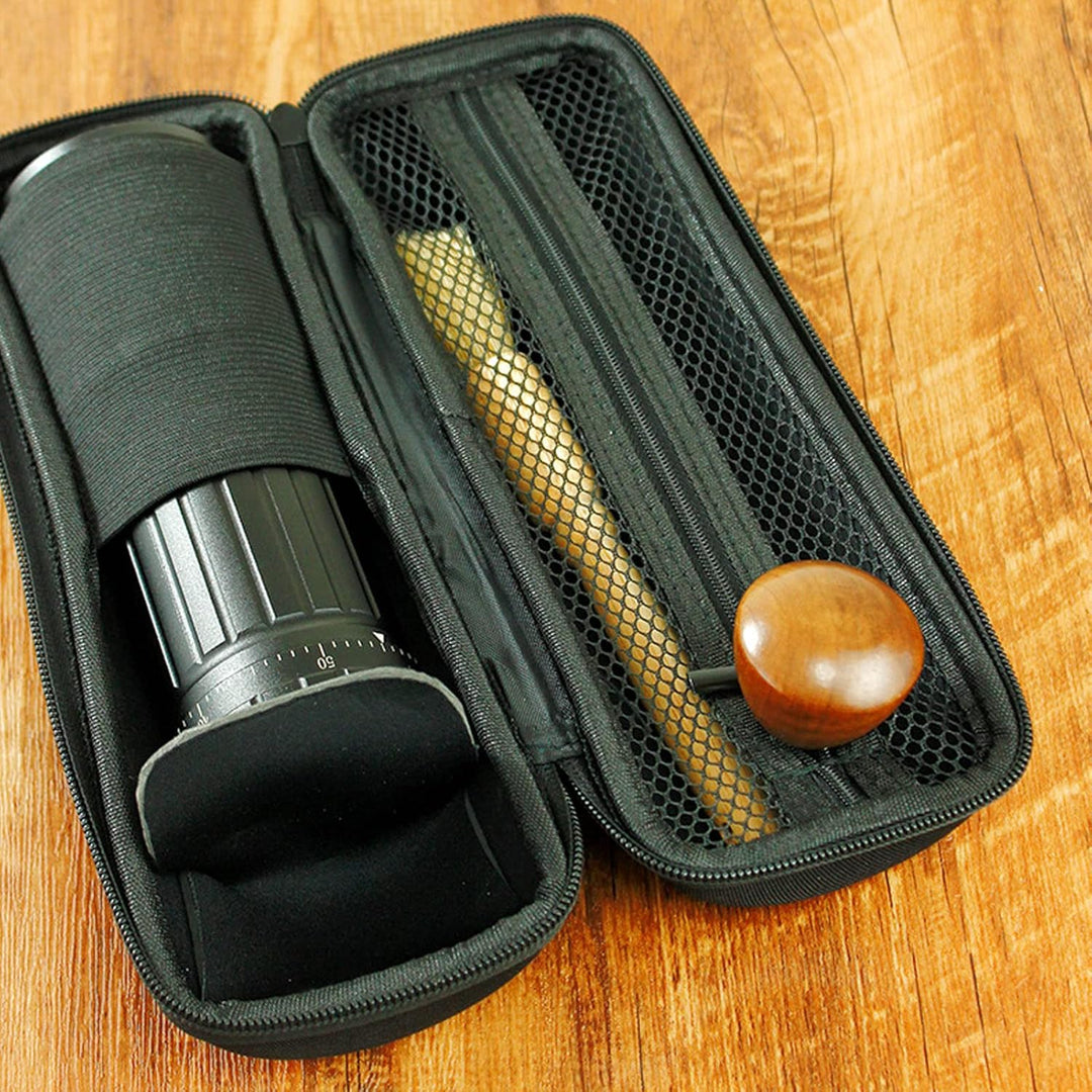Manuelle Kaffeemühlen-Tasche, Wasserdichte Reisetasche mit Netztasche und Reissverschluss-Design, La