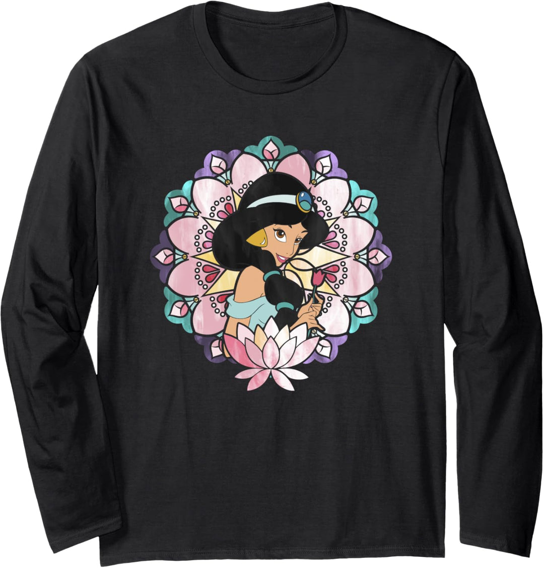 Disney Aladdin Jasmine Stained Glass Lotus Langarmshirt