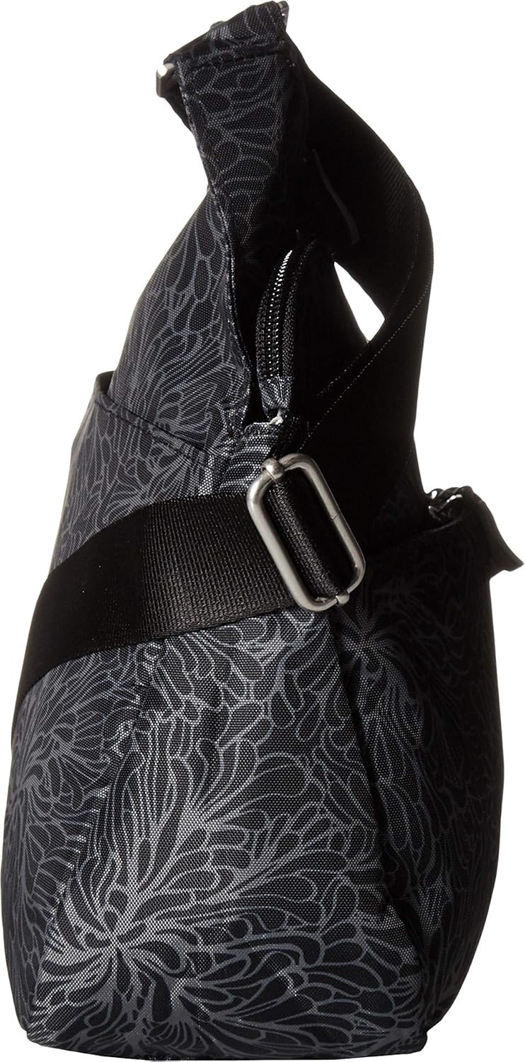 Baggallini Cross-Over-Crossbody-Tasche – leicht, wasserabweisend Midnight Blossom, Midnight Blossom