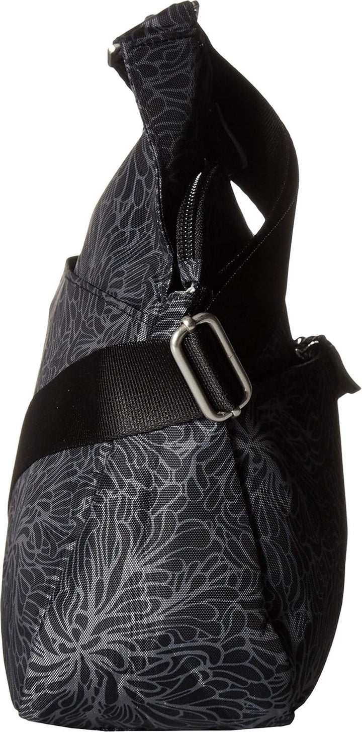 Baggallini Cross-Over-Crossbody-Tasche – leicht, wasserabweisend Midnight Blossom, Midnight Blossom