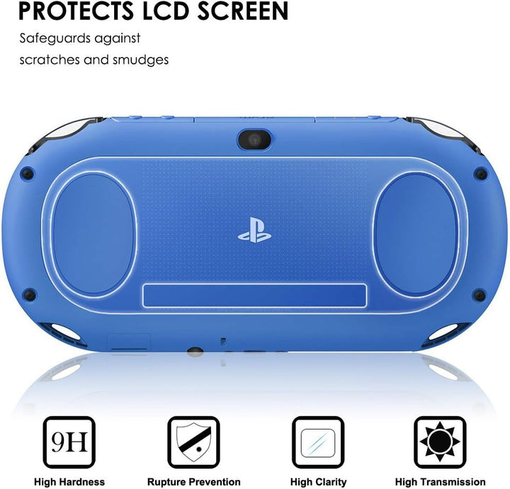 Displayschutzfolien für PlayStation Vita2000 mit rückseitigen Abdeckungen, AFUNTA 2Pack (4Stück) Geh