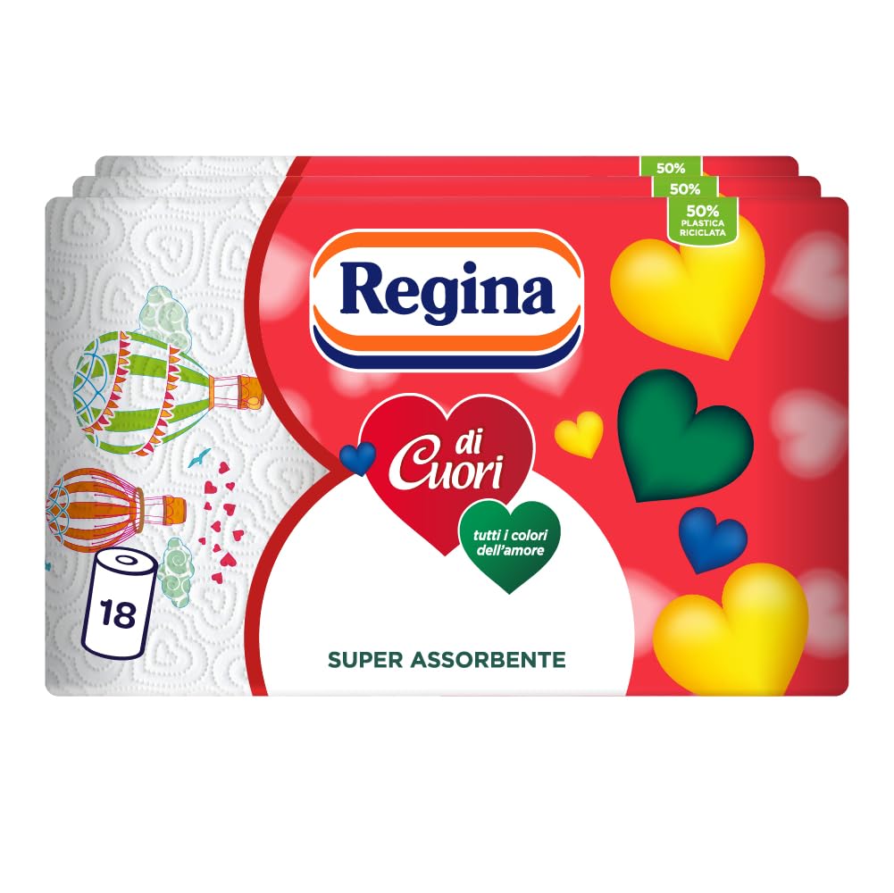 Regina von Herzen Papier Küche, 18 Rollen