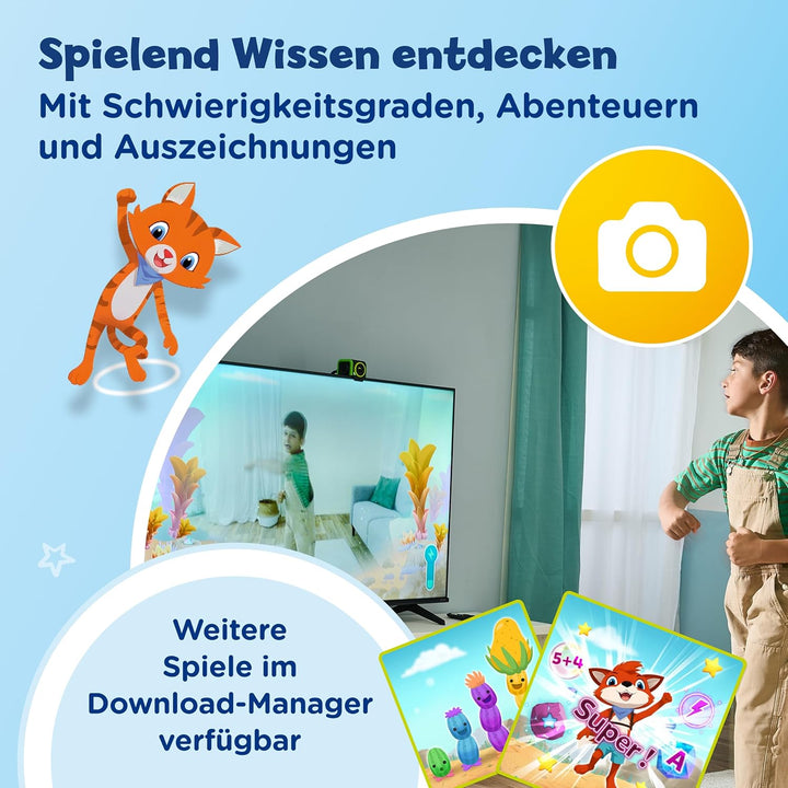 VTech LeapMOVE Lernkonsole Kinder I Interaktive Spielkonsole für Fernseher I Lernspiele ab 4 Jahre I