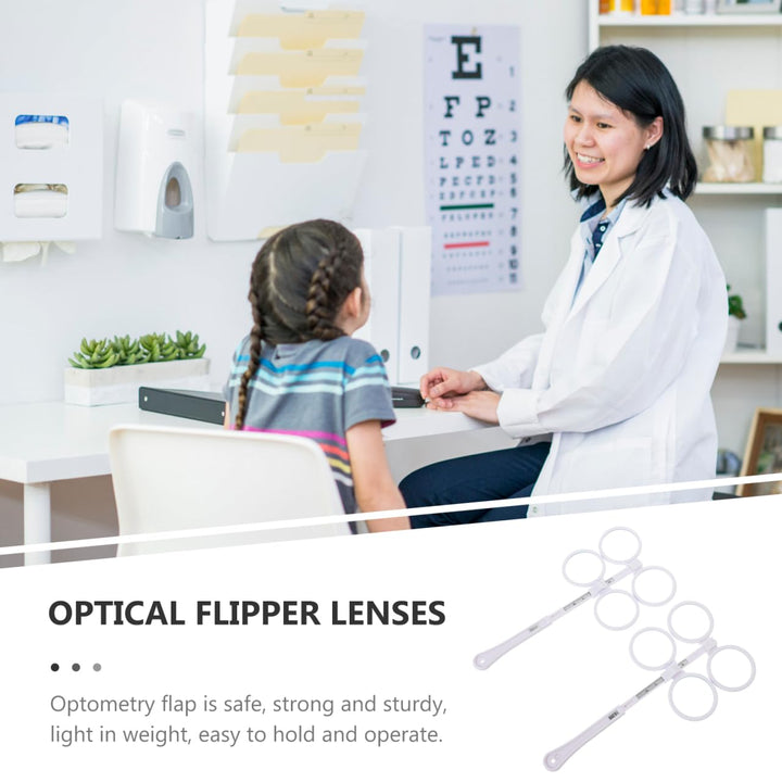 iplusmile 2 Stück Brillenausrüstung Zubehör Flipper Optometrie Optischer Testflipper Optometrieausrü