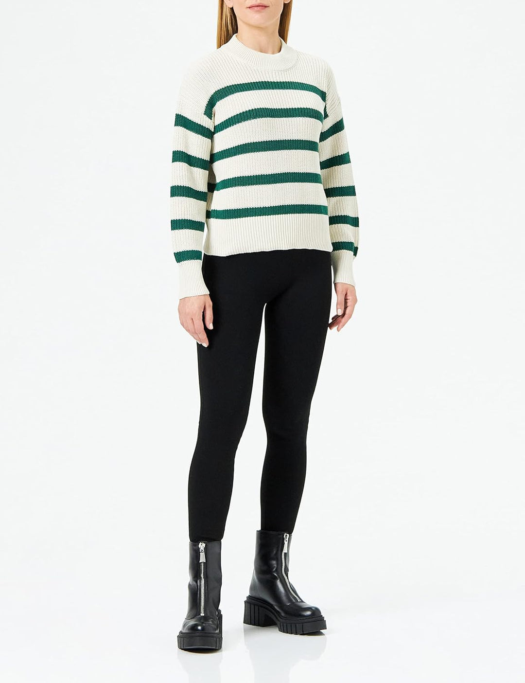 Part Two Damen Retapw PU Pullover, Evergreen Stripe, S
