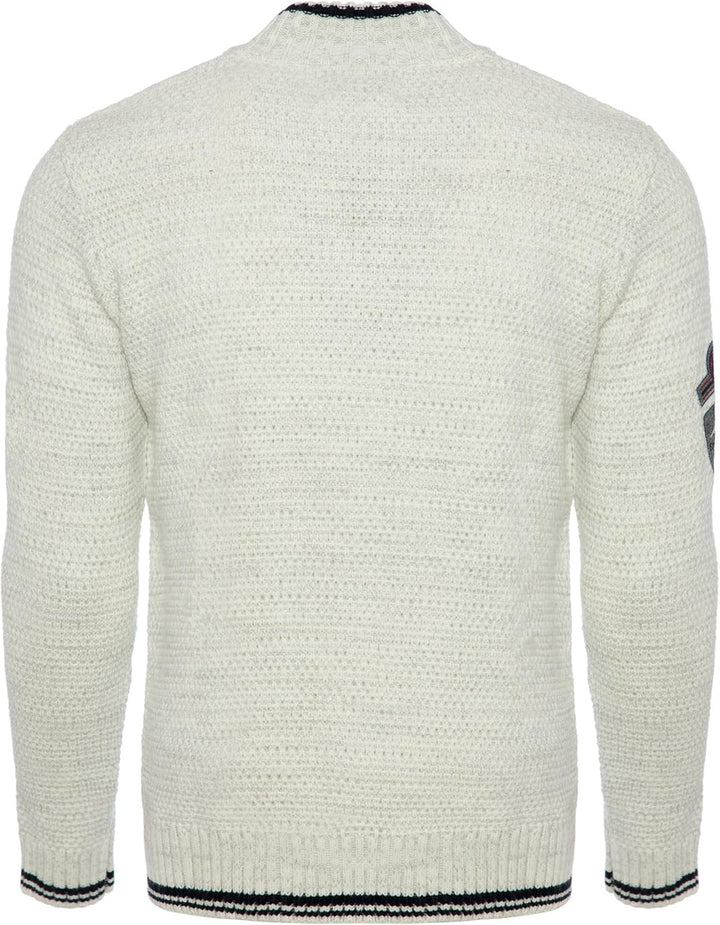 Carisma Strickpullover für Herren • Herren Troyer mit Stickerei • Angenehmer Regular Fit Pullover fü