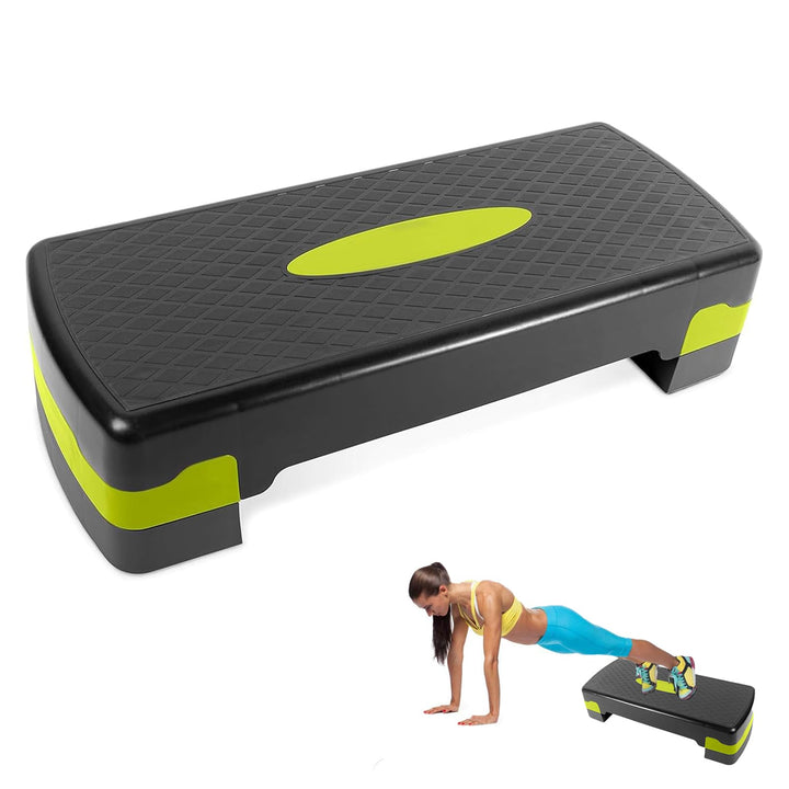 Aerobic Stepper Fitness Board – Steppbrett Aerobic Höhenverstellbar auf 10/15 cm – Für Home Gym &amp; Bü