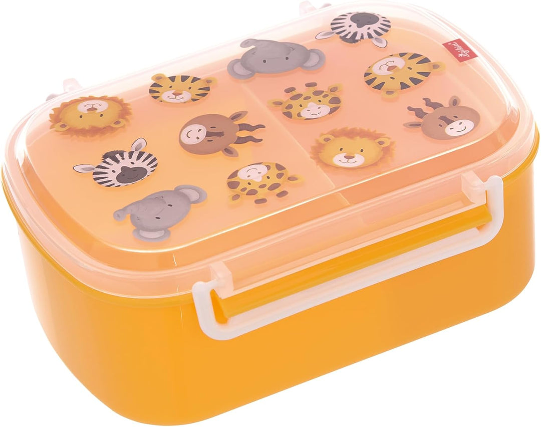 SIGIKID 25133 Brotzeitbox Zoo OnTour Lunchbox BPA-frei Mädchen und Jungen empfohlen ab 2 Jahren gelb
