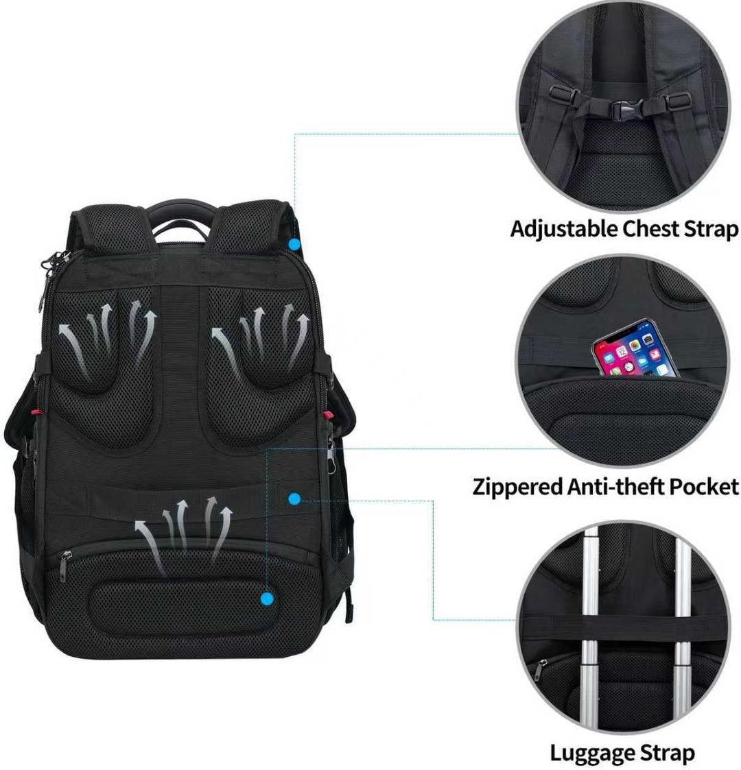 KROSER Laptop Rucksack 17,3 Zoll Reise XL Business Daypack Schwerlast Wasserdicht mit Hartgeschältem