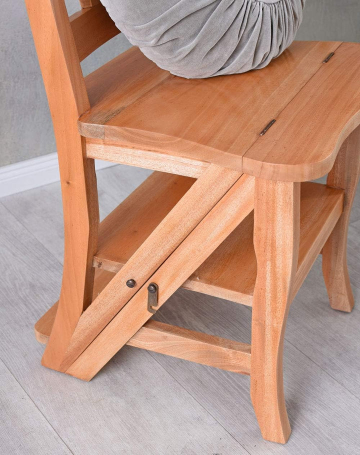Trittstuhl Leiterstuhl Massivholz Bibliotheksstuhl Stepchair mar186 Palazzo Exklusiv