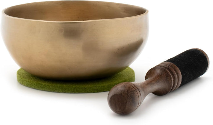 Tibetische Klangschale ca. 350g mit OM-Gravur – Handgeschmiedet in Nepal – Fair Trade – Für Meditati