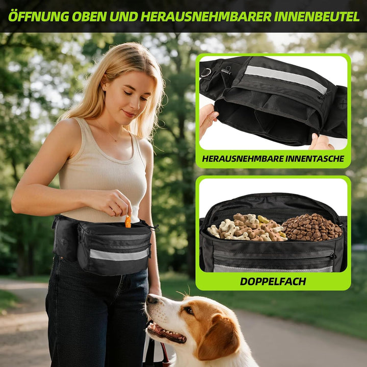 Bauchtasche Hundetraining Leckerlitasche für Hunde wasserdichte Futterbeutel Hundetraining mit Kotbe