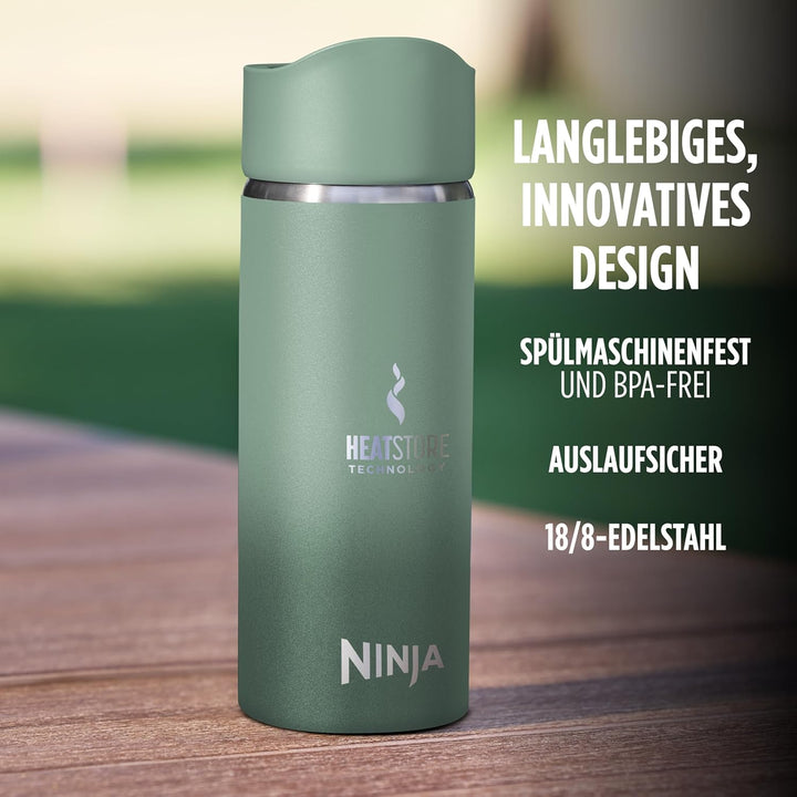 Ninja 400 ml Sip Perfect Trinkflasche für Heissgetränke, BPA-frei, spülmaschinenfest, Thermosflasche