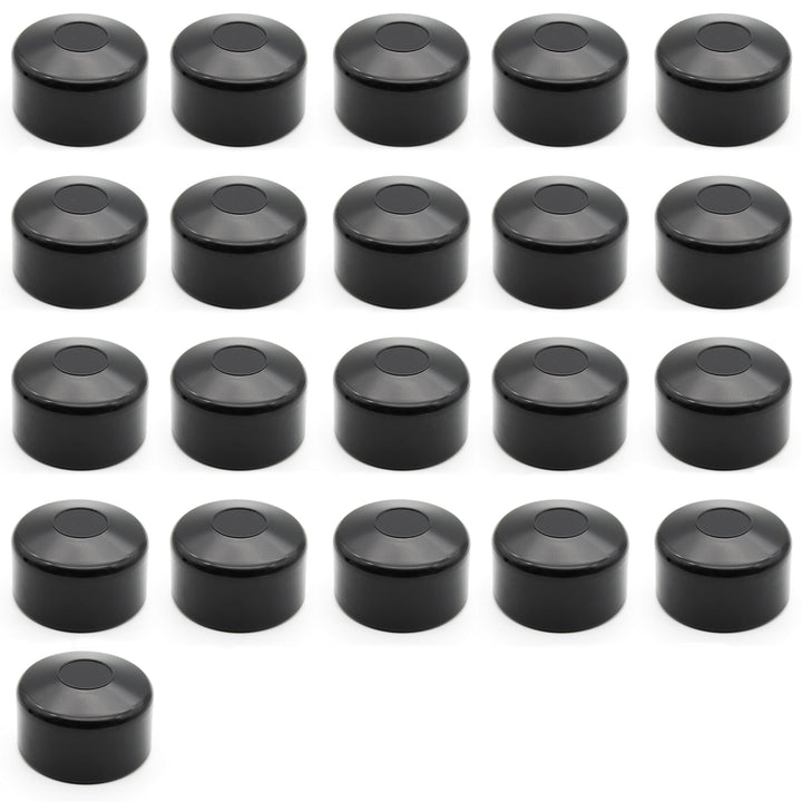Enkotrade 21 Stück Zaunkappen Schwarz für Aussenmass Ø 60mm, Rohrkappen aus hochwertigem Kunststoff,