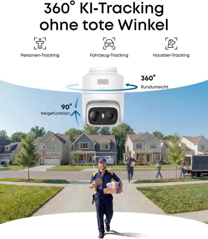 eufyCam C37 8-Kamera-Set, Überwachungskamera Aussen, Farbnachtsicht, Solar | ohne Abo, HomeBase Mini