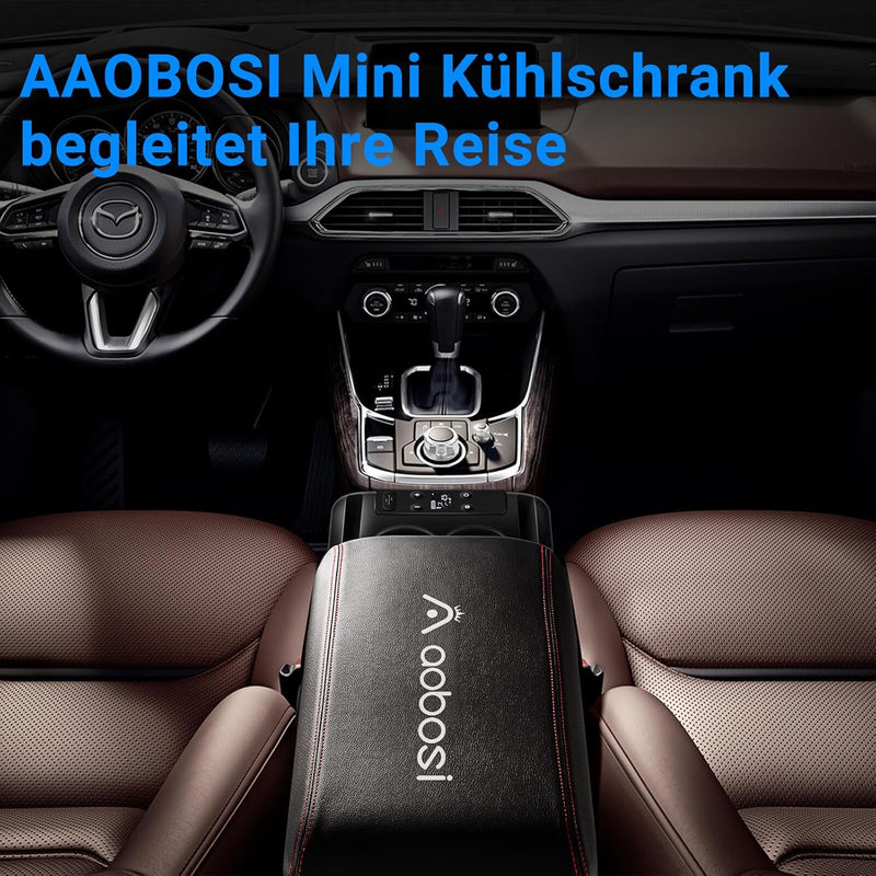 AAOBOSI Kompressor Kühlbox, Kühlbox Auto 15 Liter (-15℃~20℃), APP-Steuerung, Kühlbox Elektrisch 12/2