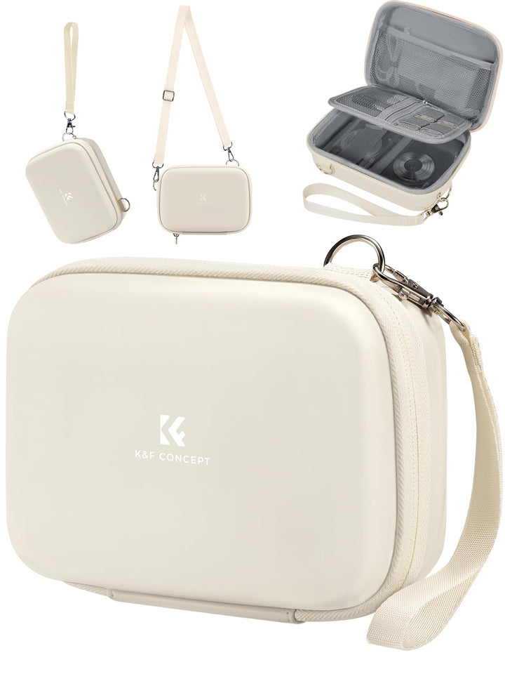 K&F Concept Digitalkamera Tasche kompatibel Fotokamera Tasche Eva-Hartschalendesign (nur Hülle) Beig