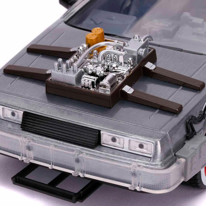 Jada Toys Zurück in die Zukunft 3, DeLorean DMC-12 Modellauto, 1:24, Time Machine, mit Licht- und Ra