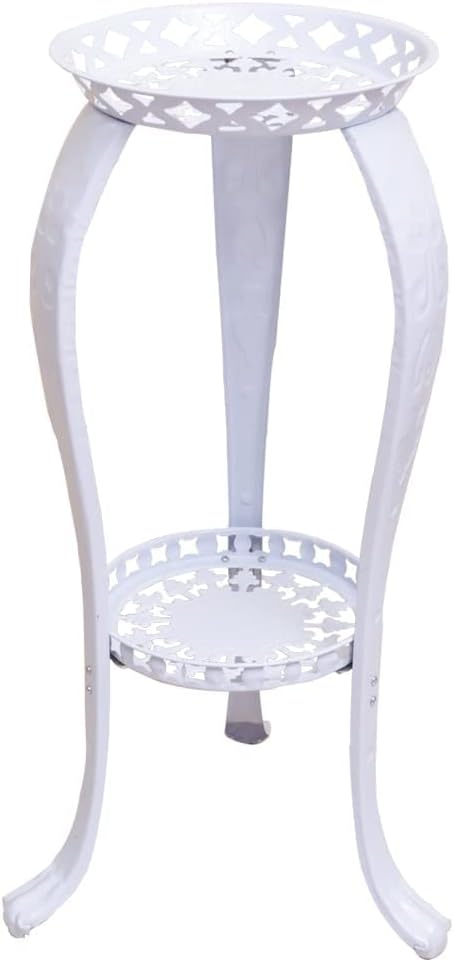 Cre Cra Pflanzenständer,2 Ebenen,für drinnen und draussen,Blumentopfhalter,Metall Blumenständer schw