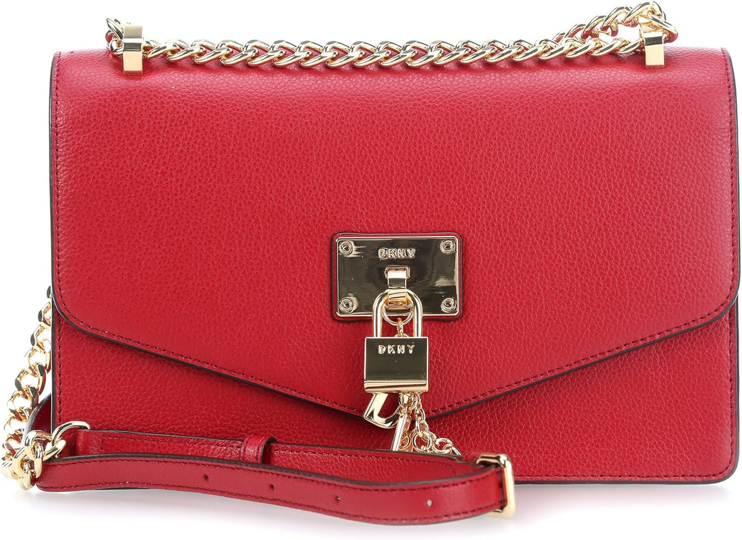 DKNY Elissa Lg Shoulder Bag Umhängetasche Hellrot/Gold Elissa Large, Hellrot/Gold Elissa Large