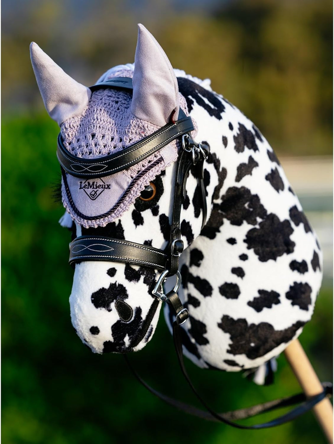 LeMieux Hobby Horse Fliegenhaube - Flieder - Geeignet für Kinder ab 3 Jahren, Flieder