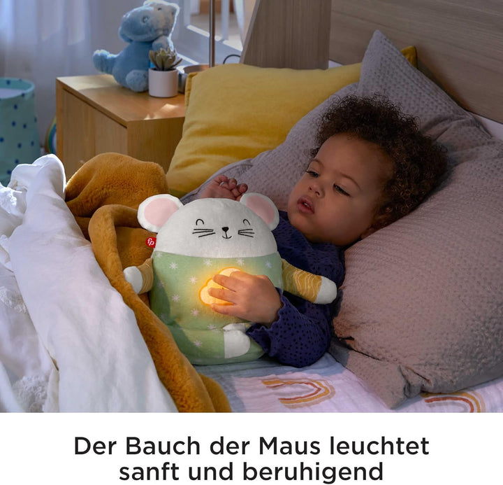 Fisher-Price HHH44 - Meditations-Maus – Entspannungs- und Schlafhilfe mit geführter Tages- und Abend