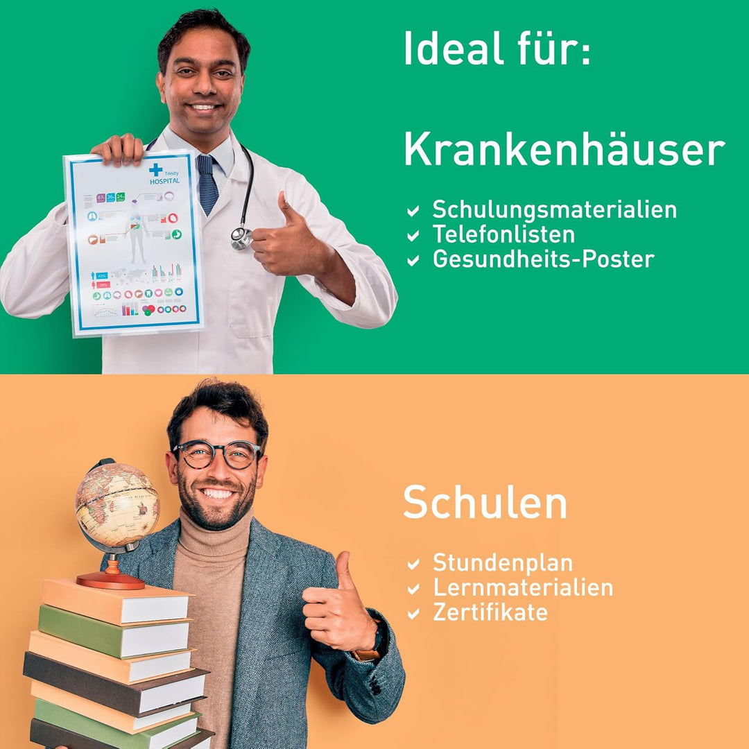 Leitz Selbstklebende Heisslaminierfolien A4 125 mic, für Schilder und Wegweiser, Hochwertige Laminie