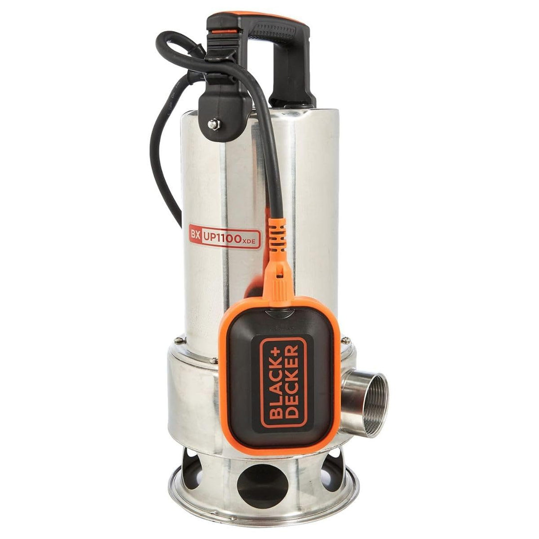 Black+Decker BXUP1100XDE Tauchpumpe für Schmutzwasser (1100 W, max. Förderleistung 16.500 l/h, max.