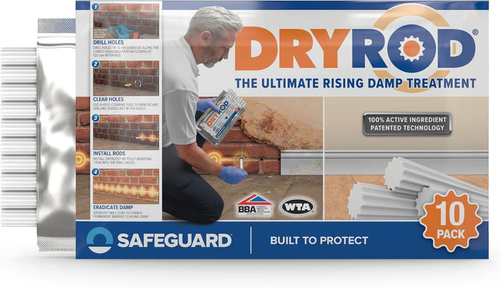 Dryrod Hochleistungs – Horizontalsperre – Stäbchen gegen aufsteigende Feuchtigkeit im Mauerwerk - WT