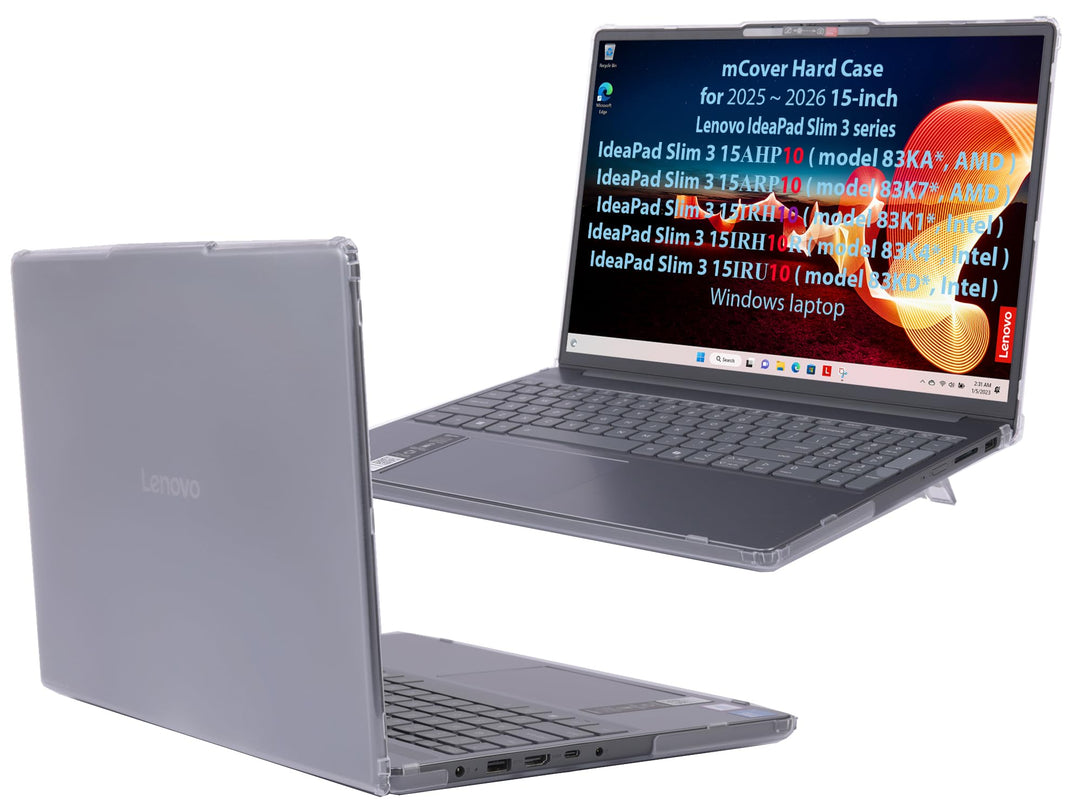 mCover Nur kompatibel mit Lenovo IdeaPad Slim 3 15AHP10 / 15ARP10 / 15IRH10 / 15IRH10 / 15IRU10 Seri