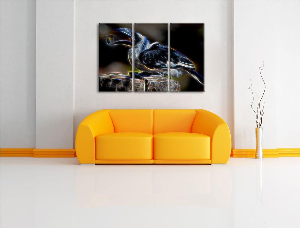 Dark Decken-Toko beim Fressen NewArt 3-Teiler Leinwandbild 120x80 Bild auf Leinwand, XXL riesige Bil