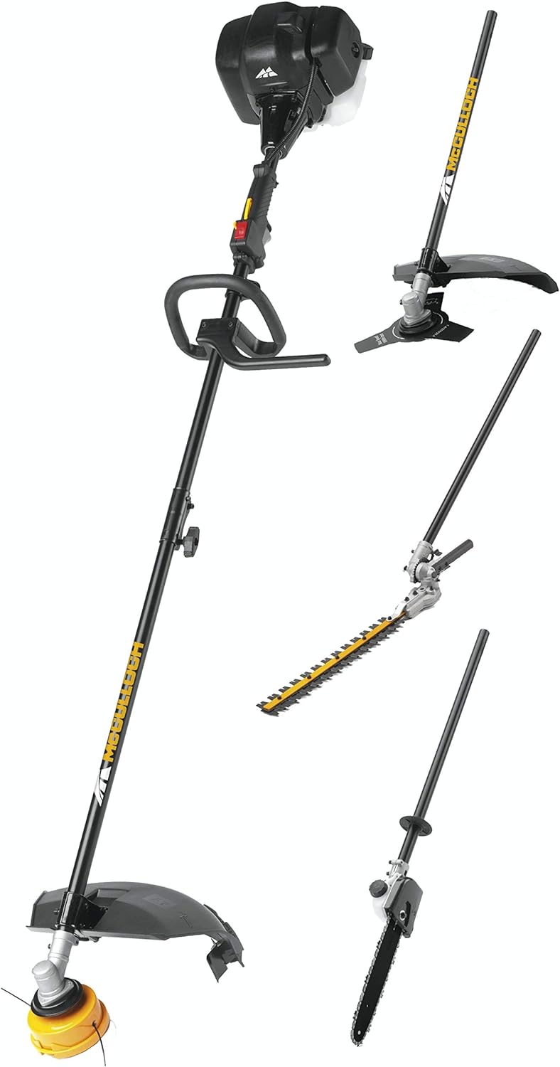 McCulloch Freischneider B33 PS + ( 4-in-1): Gartenpflege-Set mit 25,5 cm Arbeitsbreite, geteiltes Fü