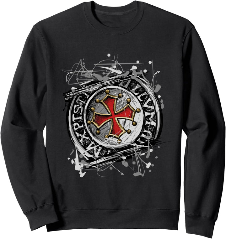 Ritter Templar Schild und Kreuz Geschenk Kreuzzug Sweatshirt
