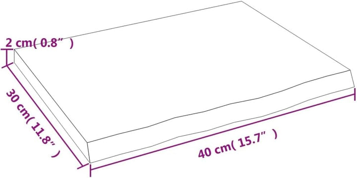 vidaXL Waschtischplatte, Multifunktional Arbeitsplatte mit Naturkante, Waschtischkonsole Tischplatte