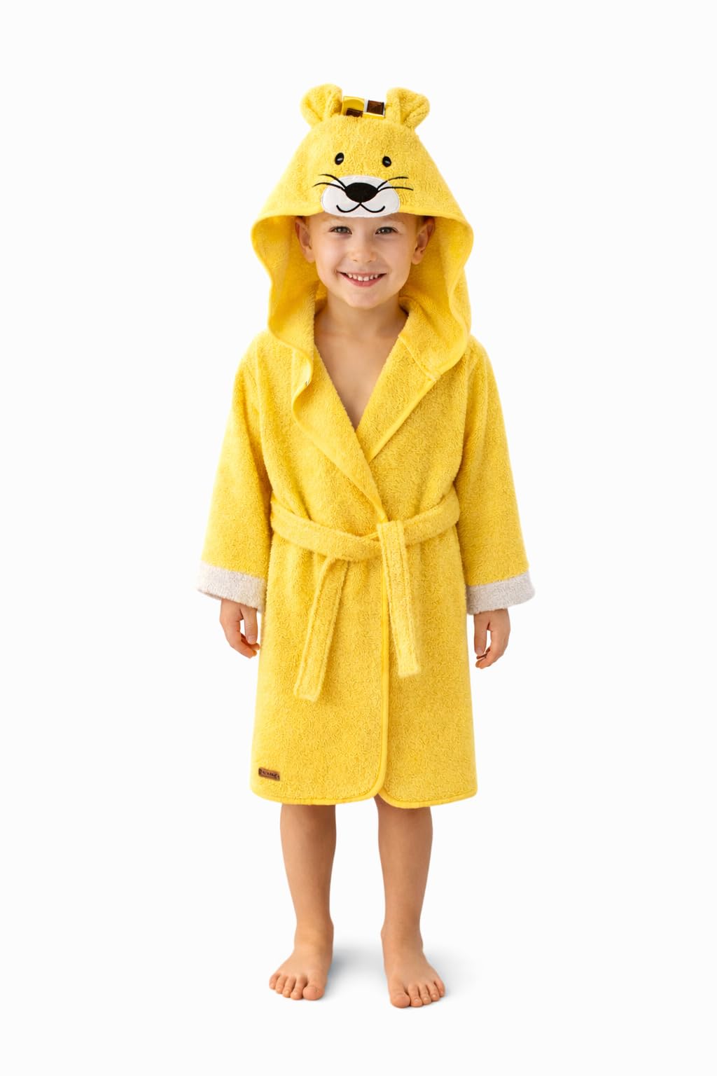 ELY PARKER Bademantel Kinder Frottee, Jungs, Jungen, Mädchen, Handtuch aus Türkische Baumwolle, mit