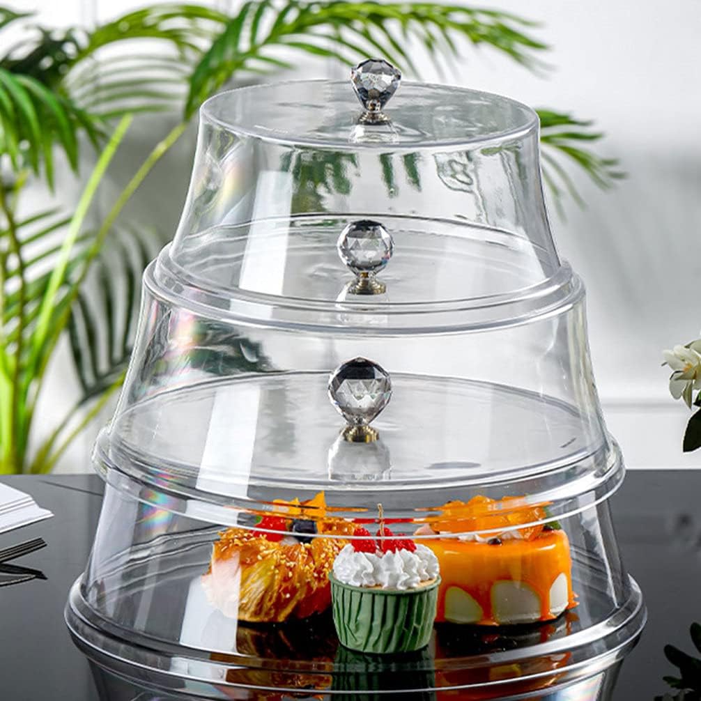 YARNOW Kuchenhaube Tortenglocke Transparent Fliegenhaube Speiseglocke Tellerhaube 32X11CM Abdeckhaub