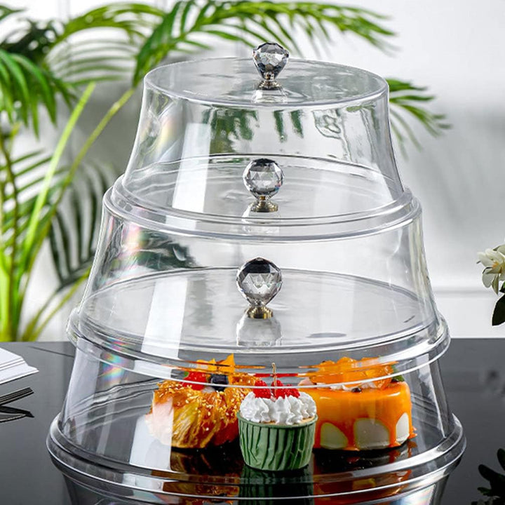 YARNOW Kuchenhaube Tortenglocke Transparent Fliegenhaube Speiseglocke Tellerhaube 32X11CM Abdeckhaub