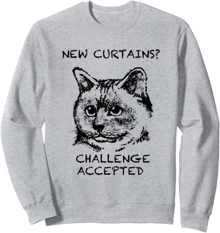 Birman Lustige Katze Zitat Hand gezeichnete Kunst Sweatshirt