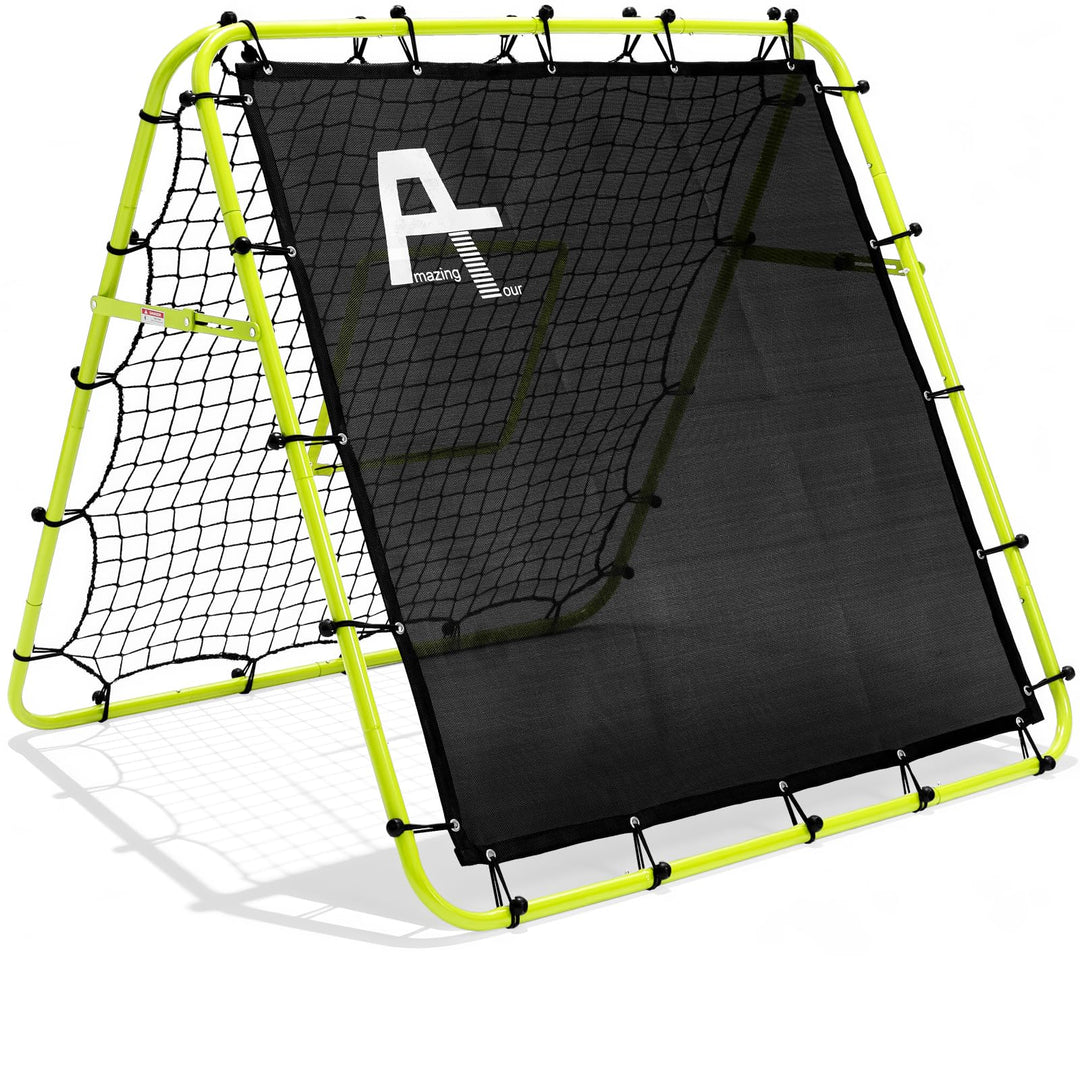 Doppelseitige Rebounder Net Fussball Training Ausrüstung, 100/120/180cm, Fussball Tor Kickback Ziel