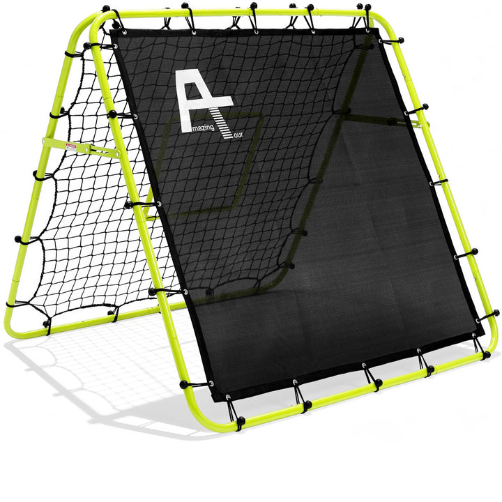 Doppelseitige Rebounder Net Fussball Training Ausrüstung, 100/120/180cm, Fussball Tor Kickback Ziel