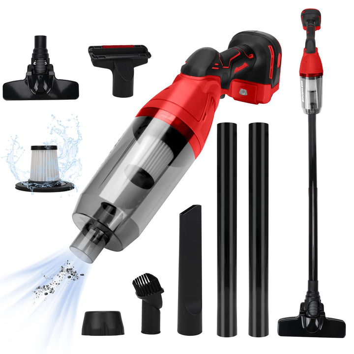 Akku Staubsauger kompatibel mit Milwaukee 18V (ohne Akkus), Sauger Tragbar Handstaubsauger 26000Pa m