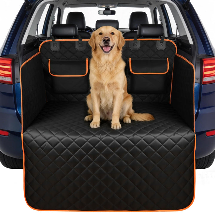 AUYAO Kofferraumschutz Hund - Wasserabweisend Pflegeleicht Hunde-Autositzbezug mit Taschen, Kratzfes