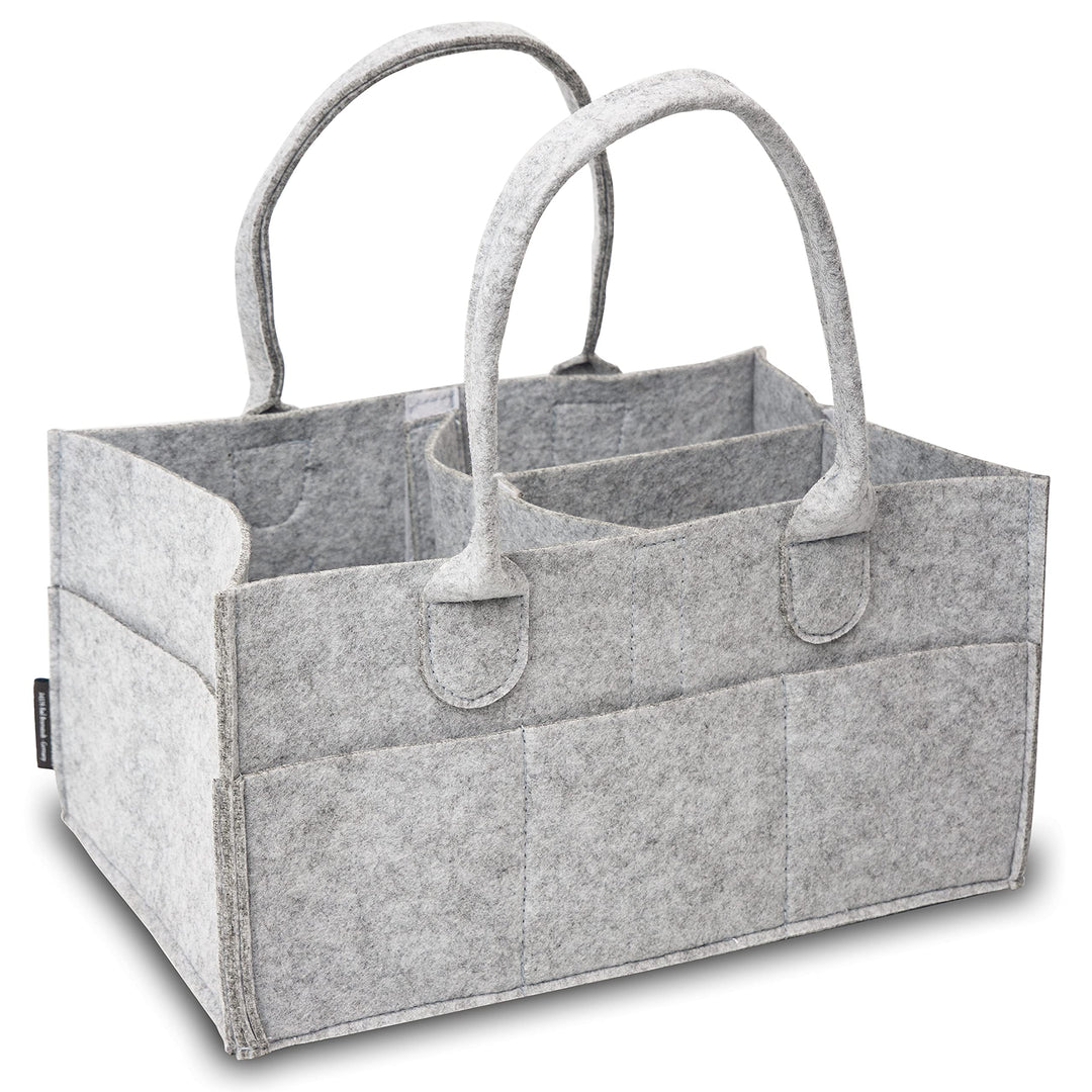 Rubberneck Baby Windel Filztasche - tragbare Wickeltasche, Allzweck Organizer aus Filz (Hellgrau, 33