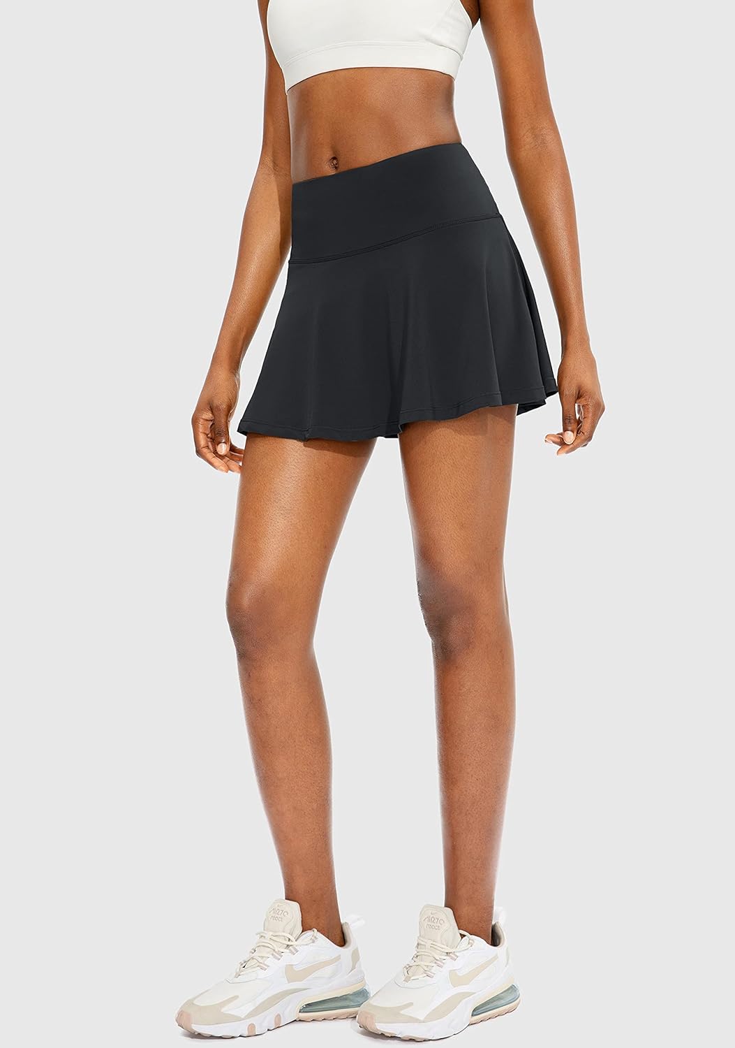 ThreeH Tennis Skorts Röcke plissiert Golf High Waisted Athletic Skort Workout Sportrock mit 4 Tasche