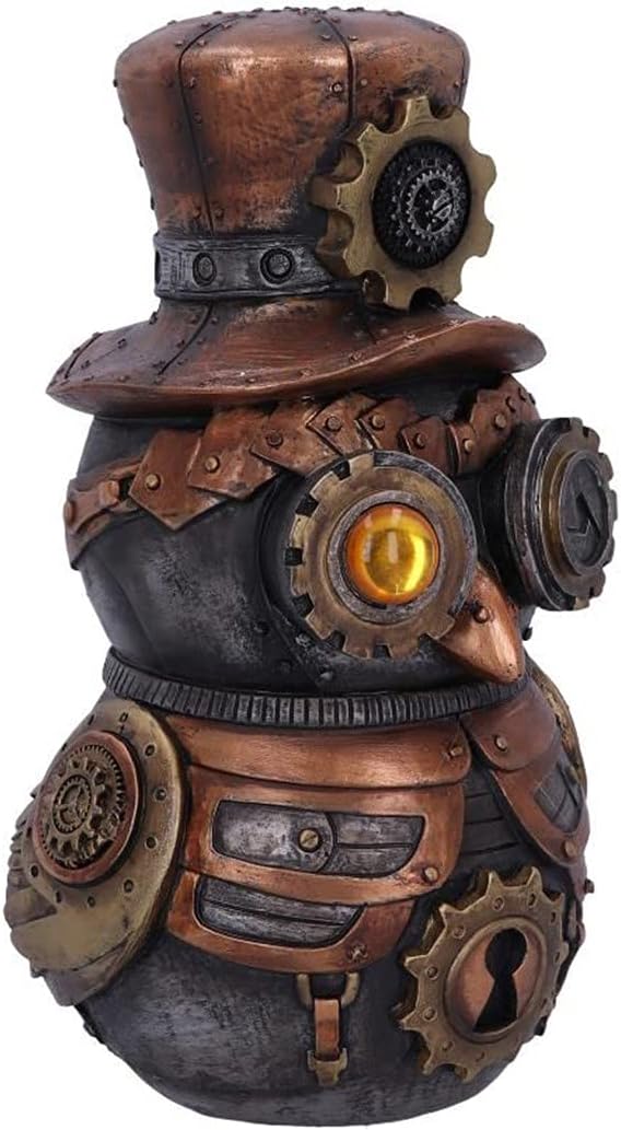 Nemesis Now Hootle Steampunk-Figur Eule mit Zylinder, 22,7 cm, Bronze, 22.7cm