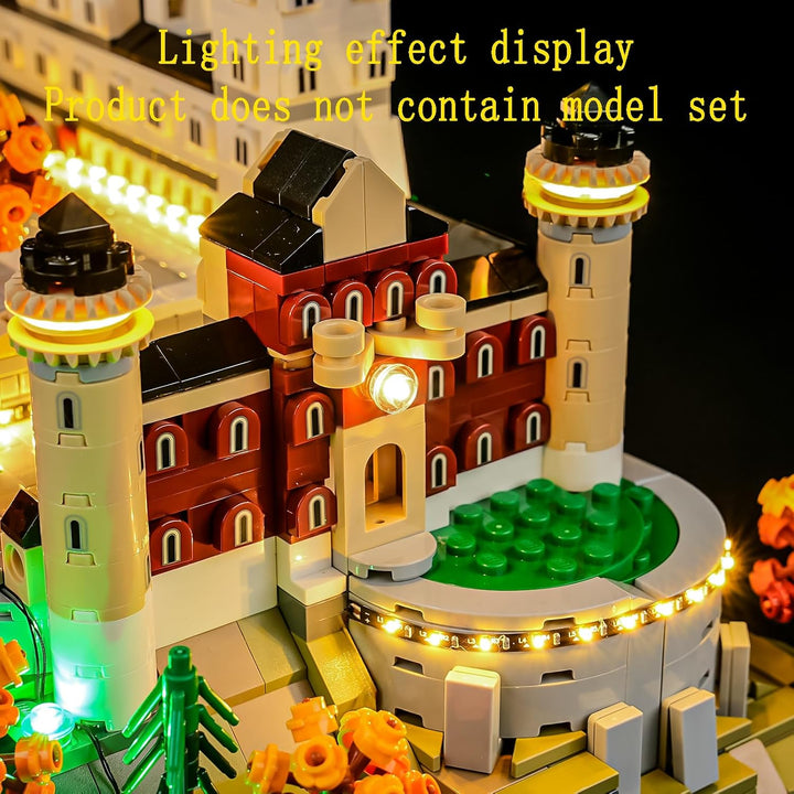 GEAMENT LED Licht-Set Kompatibel mit Lego Schloss Neuschwanstein Architecture 21063 Bausteine Modell